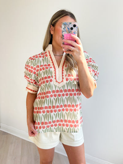 Jeanette Poplin Top