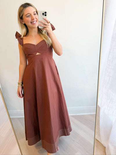 Brynn Solid Midi Dress