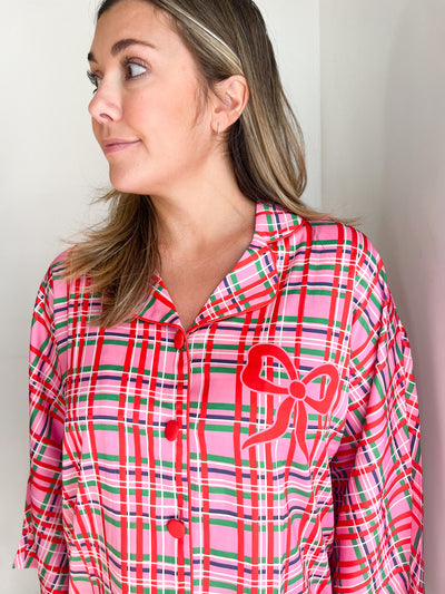 Sunsilky 3/4 Sleeve Top & Pant Pajama Set