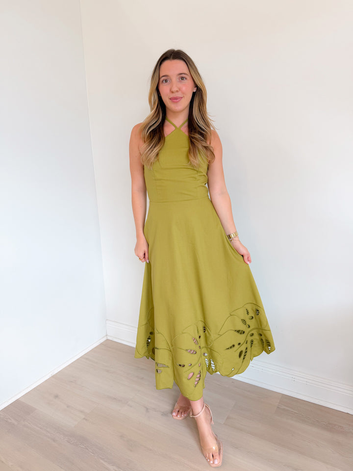 Monica Halter Midi Dress