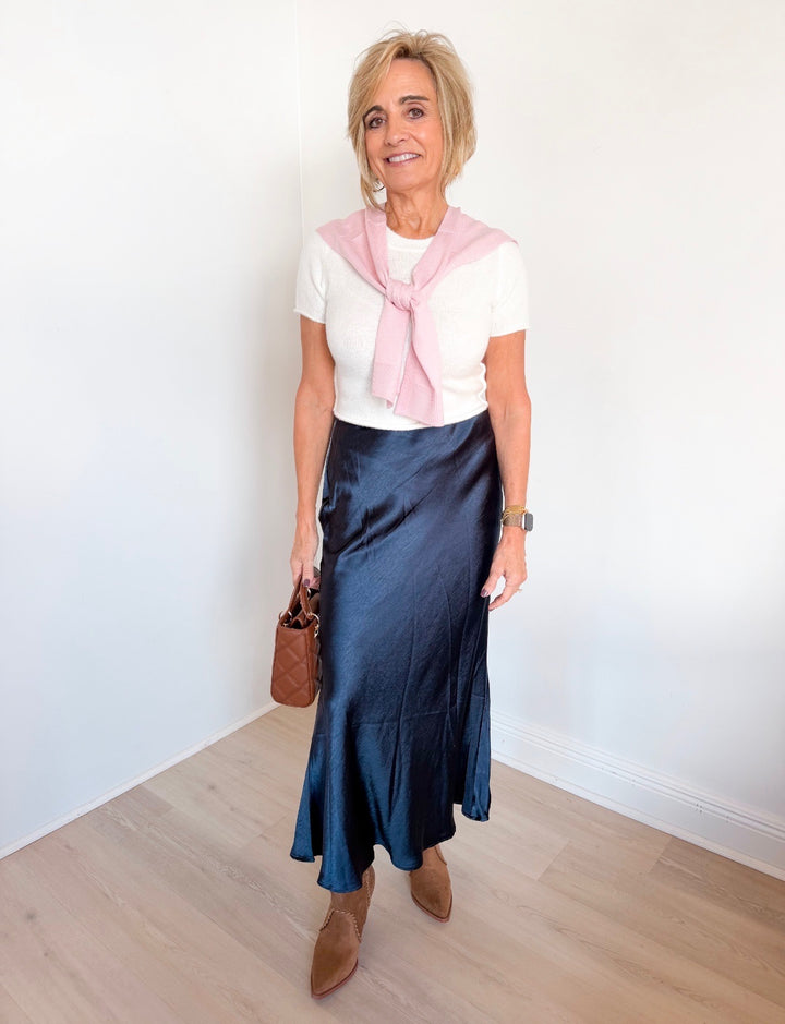 Chip Bias Maxi Skirt