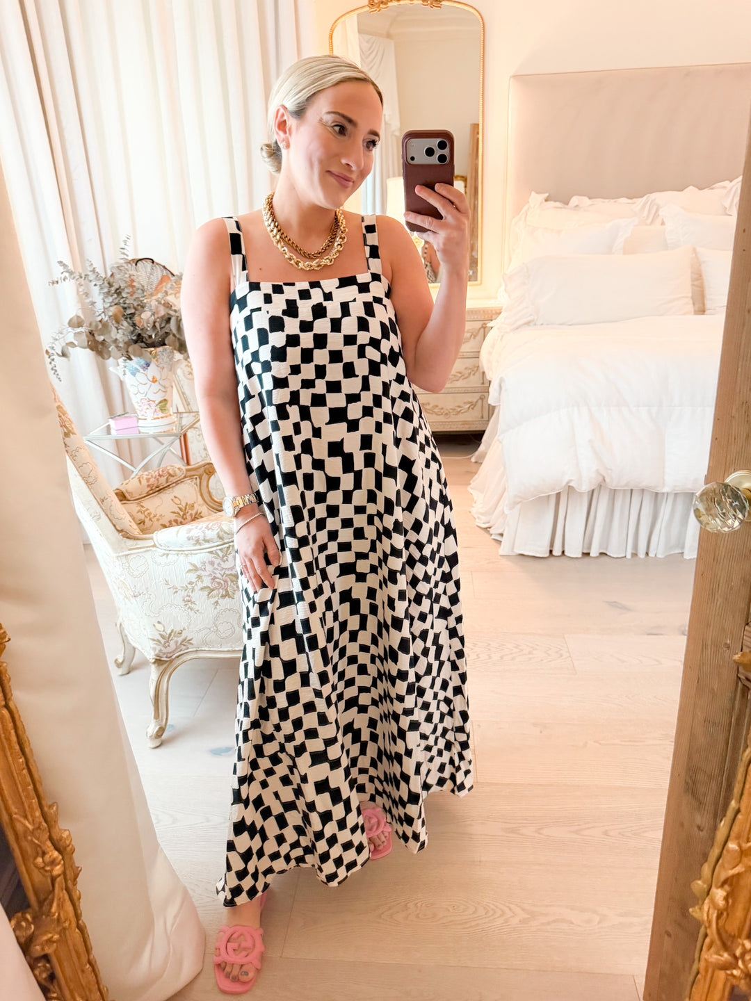 Checkmate Midi Dress