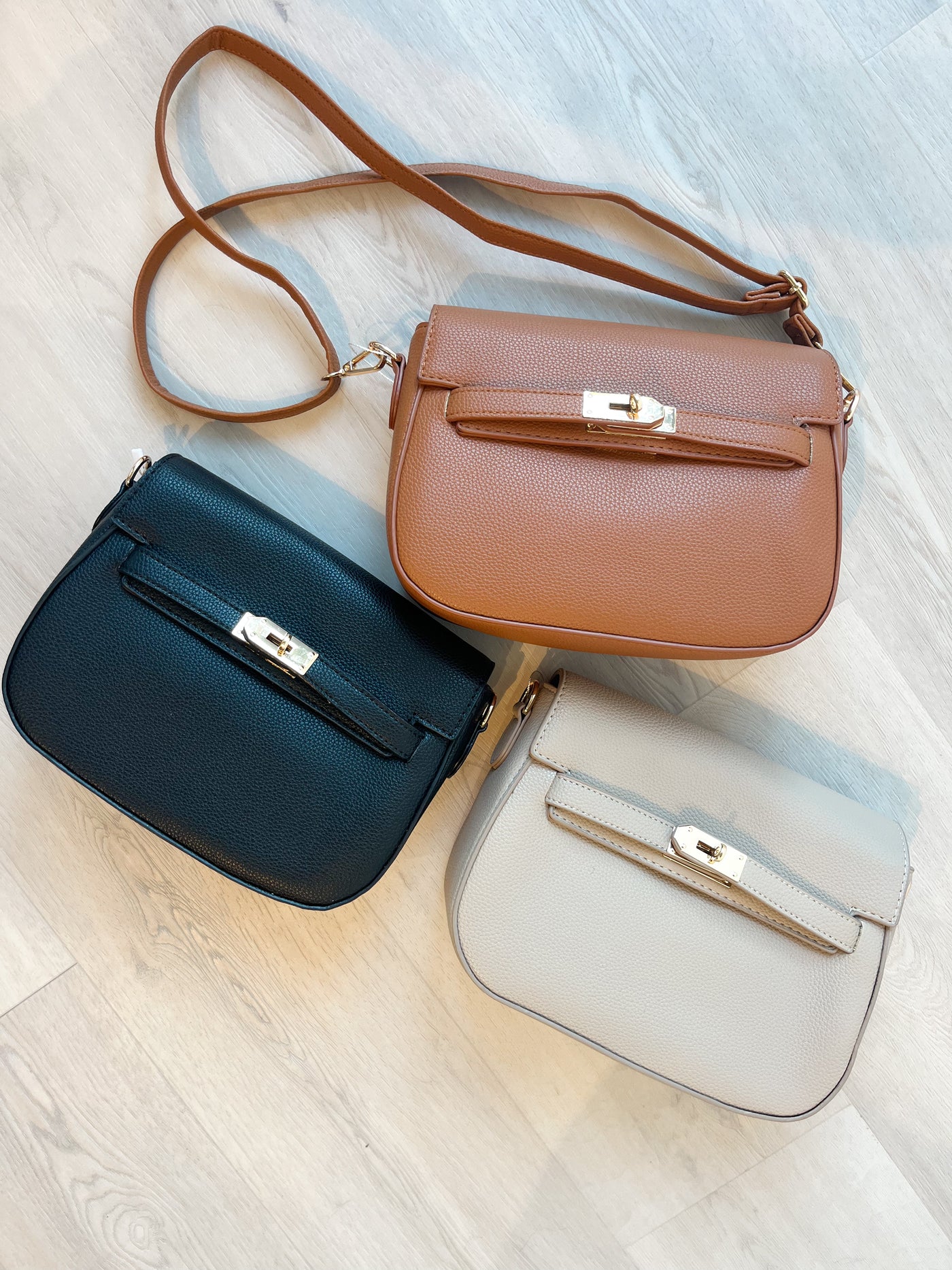 Lock Closure Bag Brown