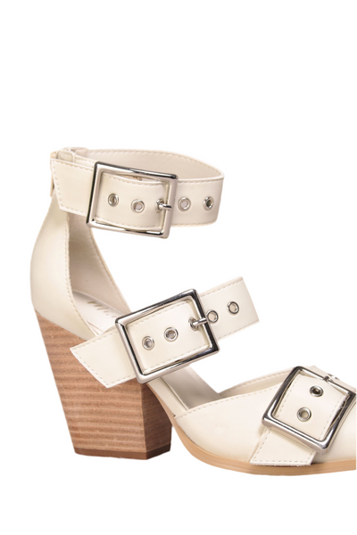 PREORDER: Hendrix Heel ivory silver