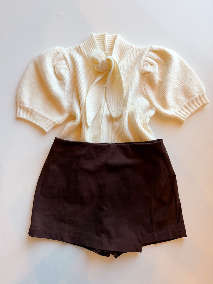 Tony Tie Neck Sweater cream
