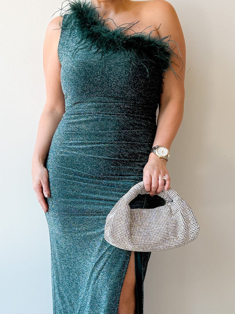 Mags Rhinestone Handbag Silver