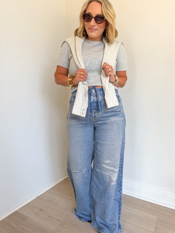 New York Wide Leg Faux Jean