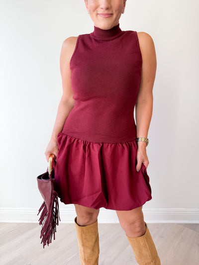 Harley Bubble Skirt Sweater Dress