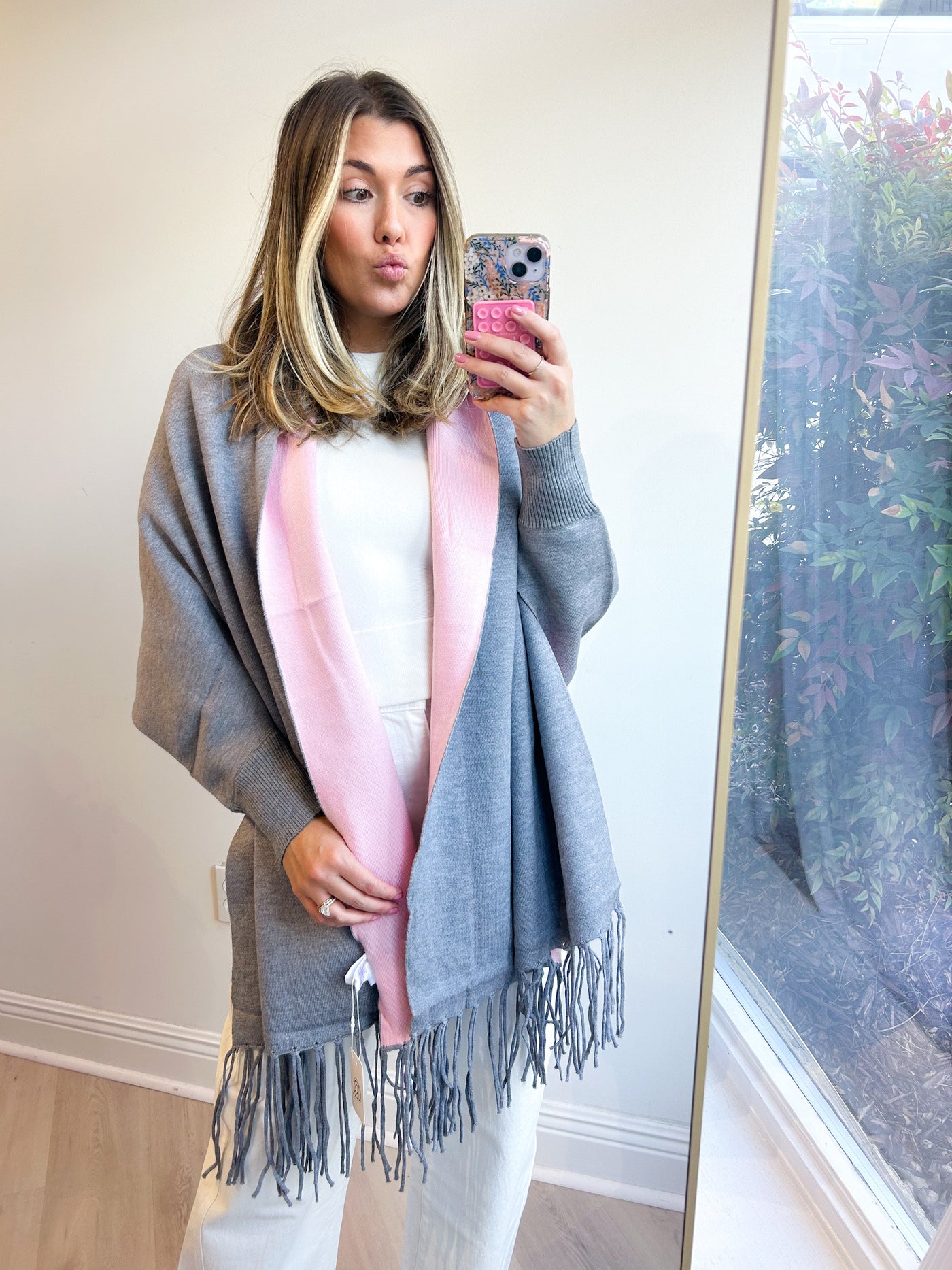 Sweater Shawl Gray