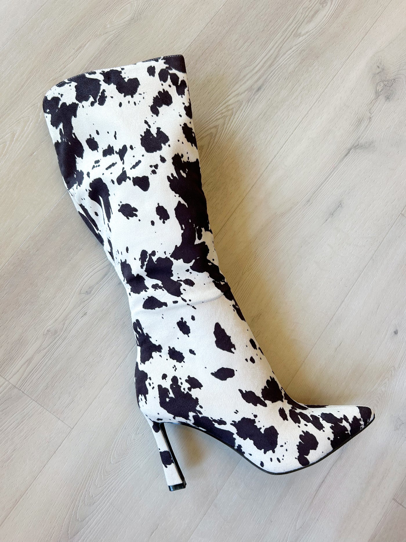 Ella High Boots Cow print