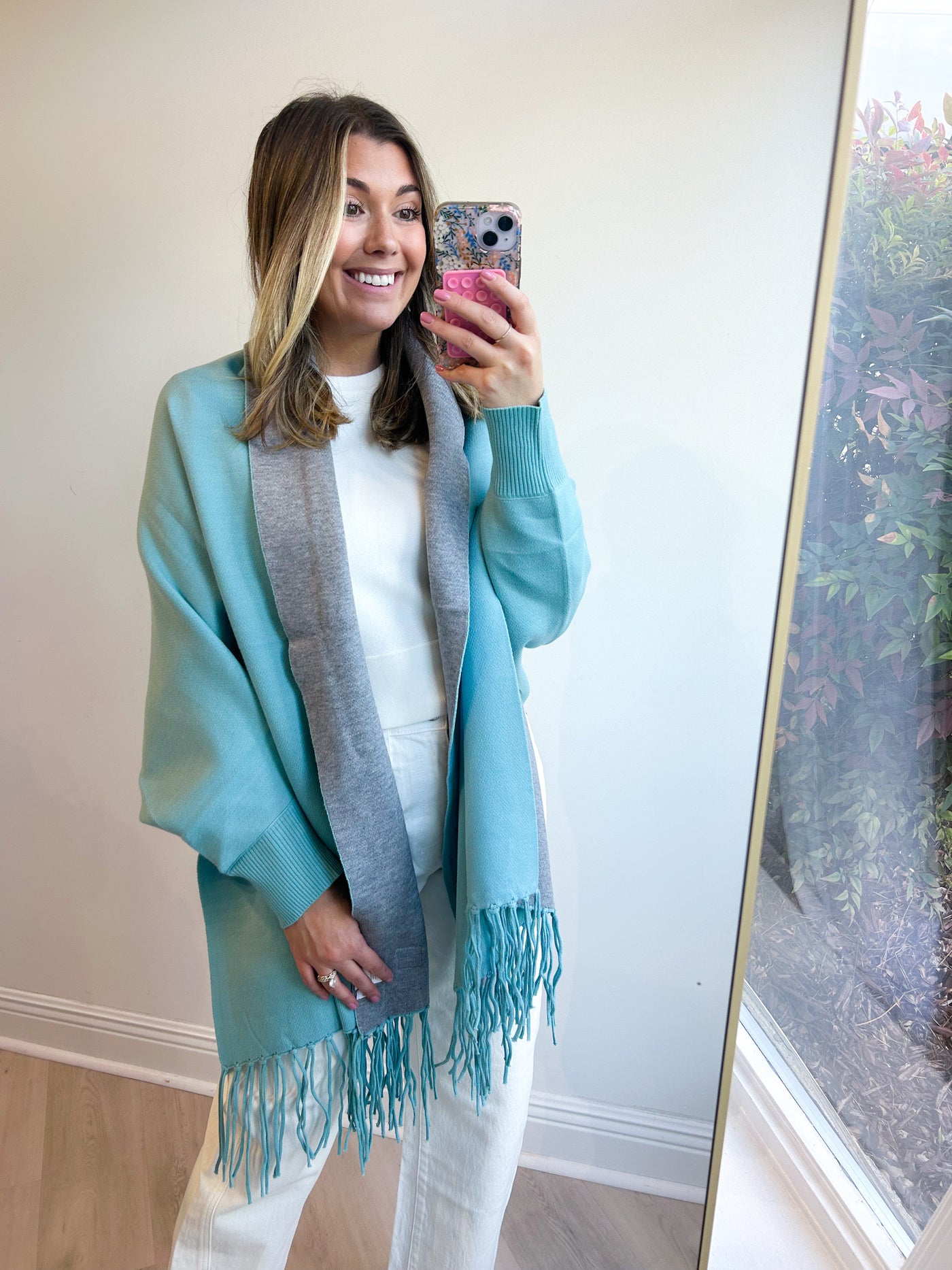 Sweater Shawl Turquoise