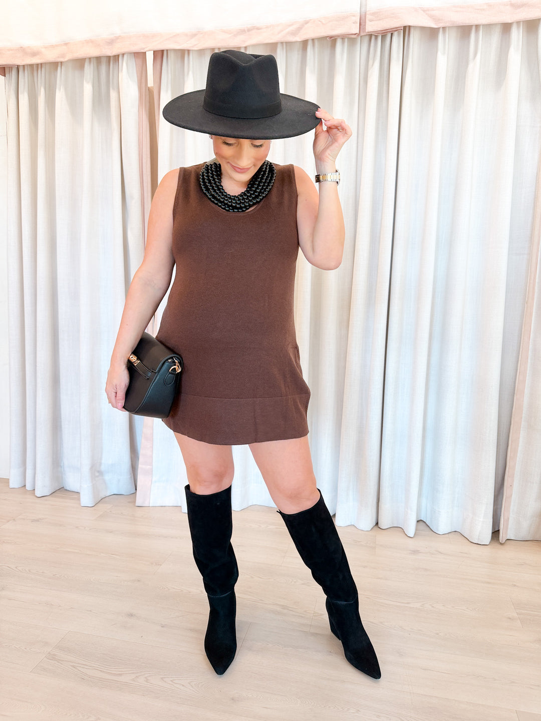 Addison Round Neck Sweater Dress