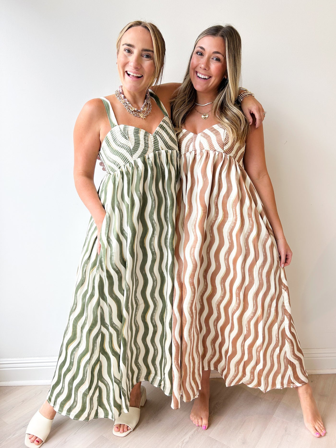Hailey Satin Midi Dress PeanutButter Cream