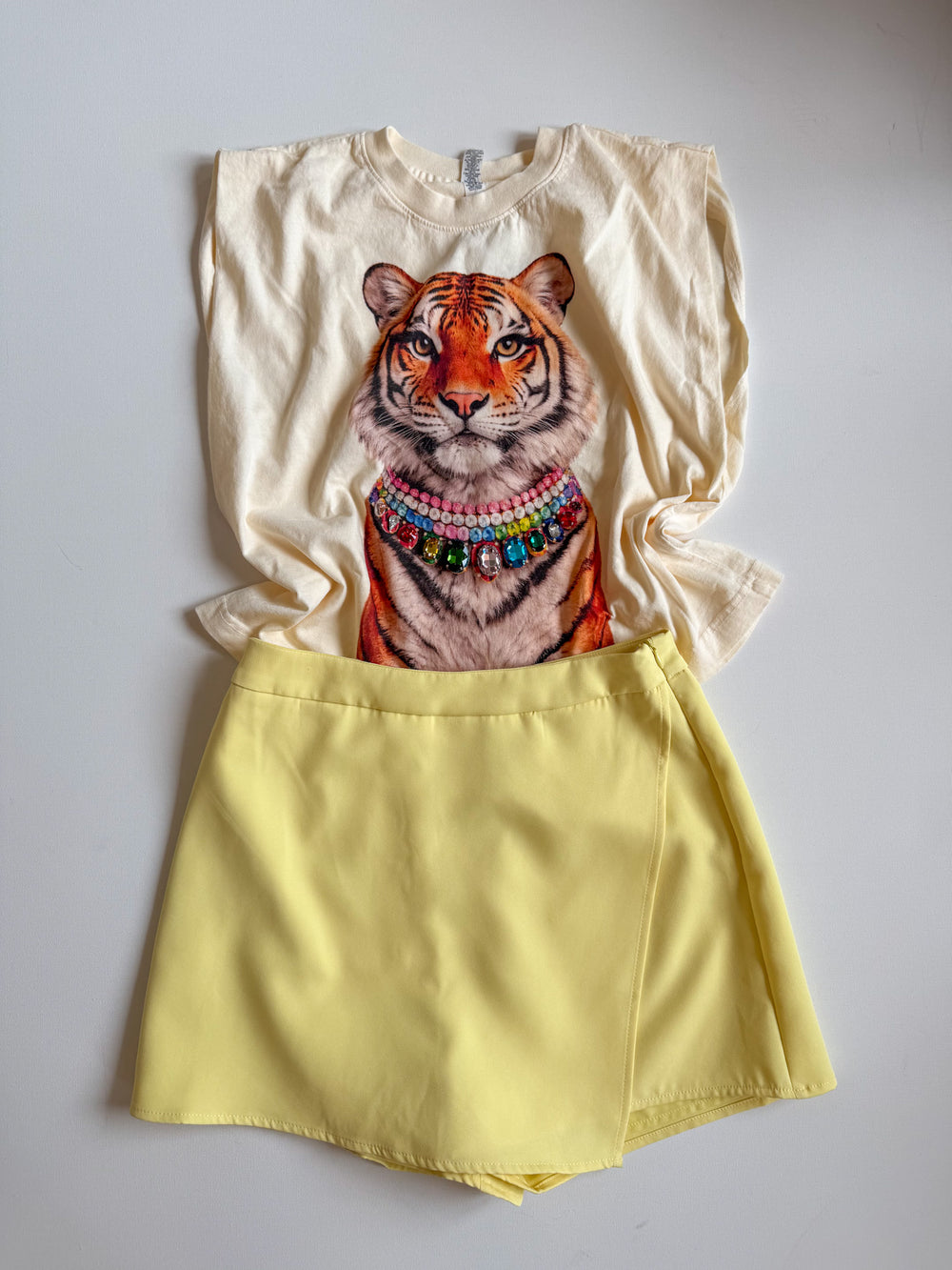 Tiger Multi Bejeweled Muscle Tee