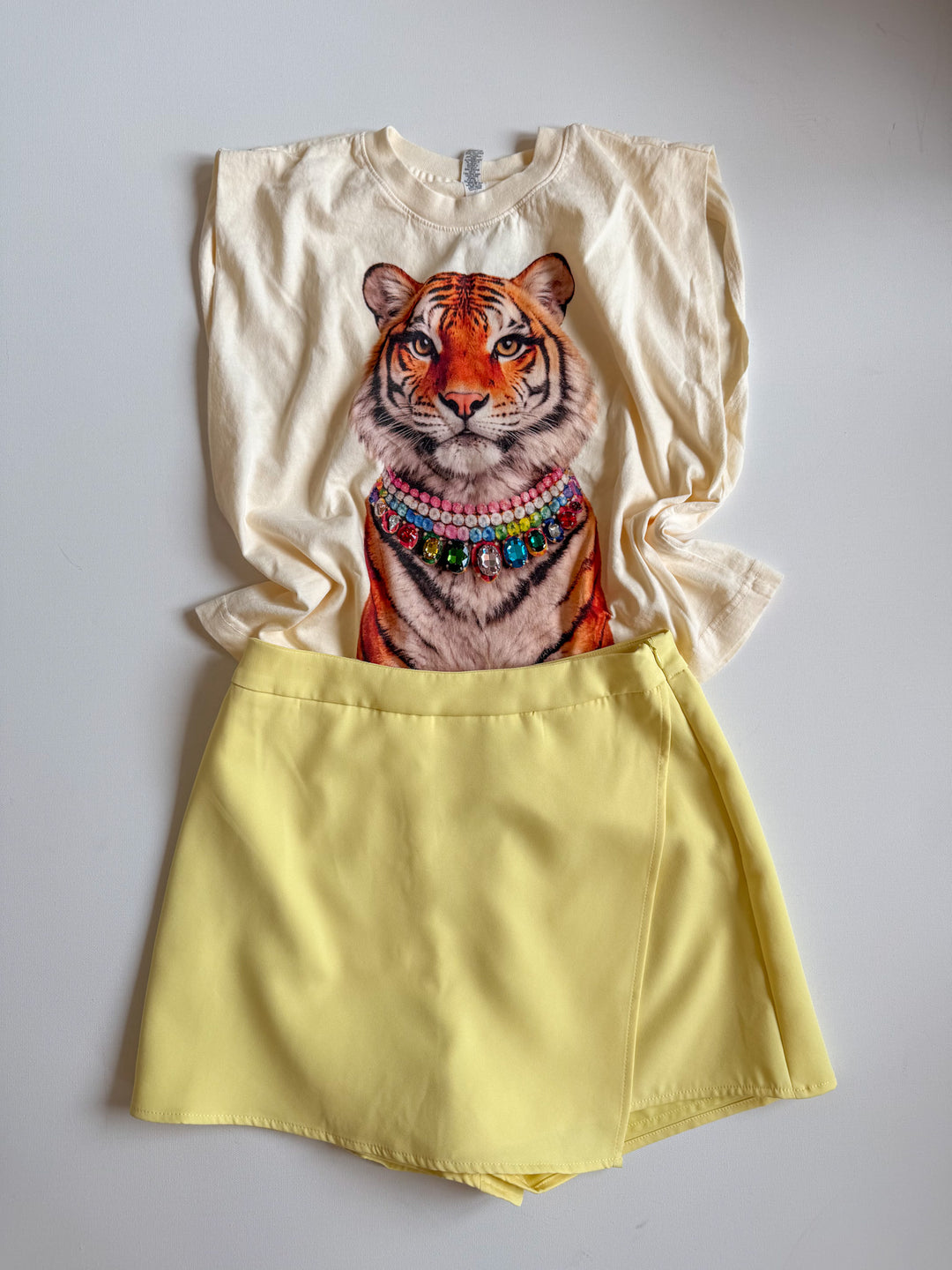 Tiger Multi Bejeweled Muscle Tee