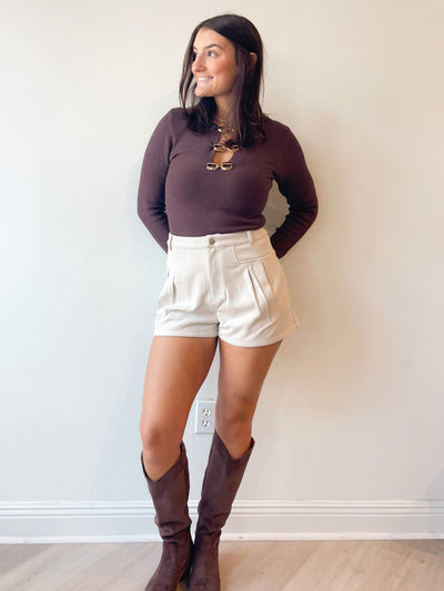 Karen V-Neck Sweater Coffee Bean