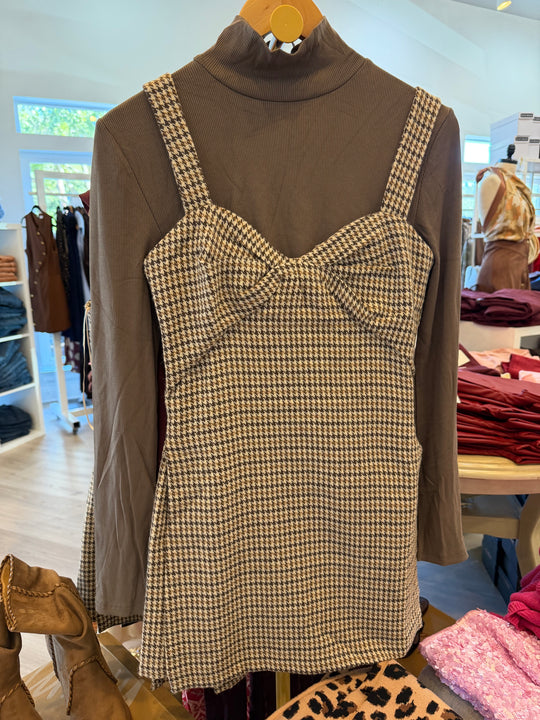 Miranda Knotted Plaid Romper