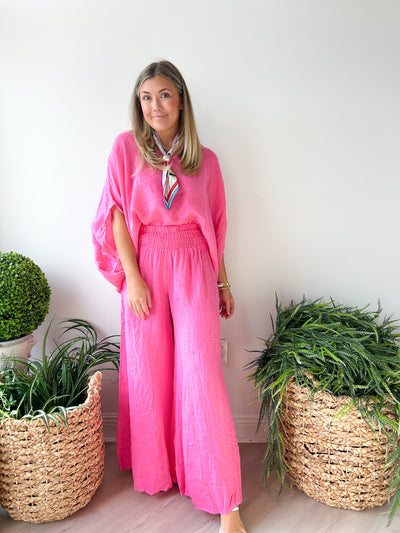 Lady Linen Pant bubble pink o s