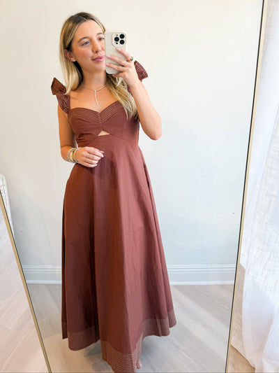 Brynn Solid Midi Dress