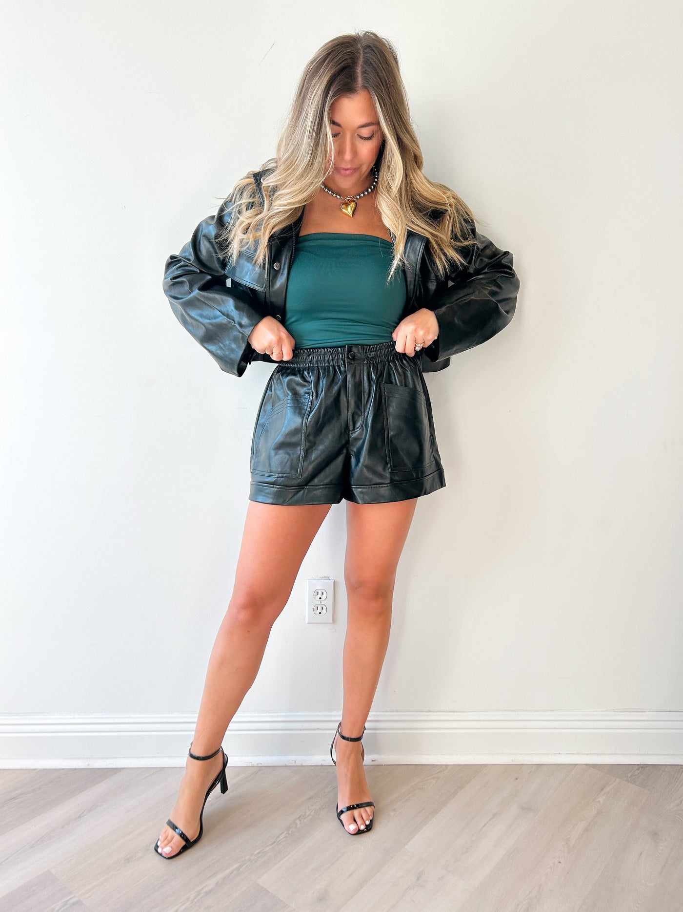 Faux Leather Shorts