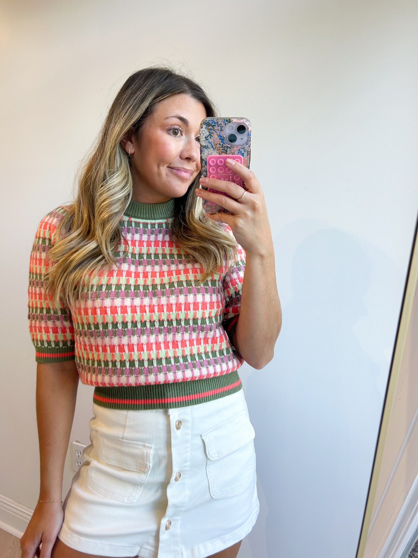 Blaire Short Slv. Knit Top