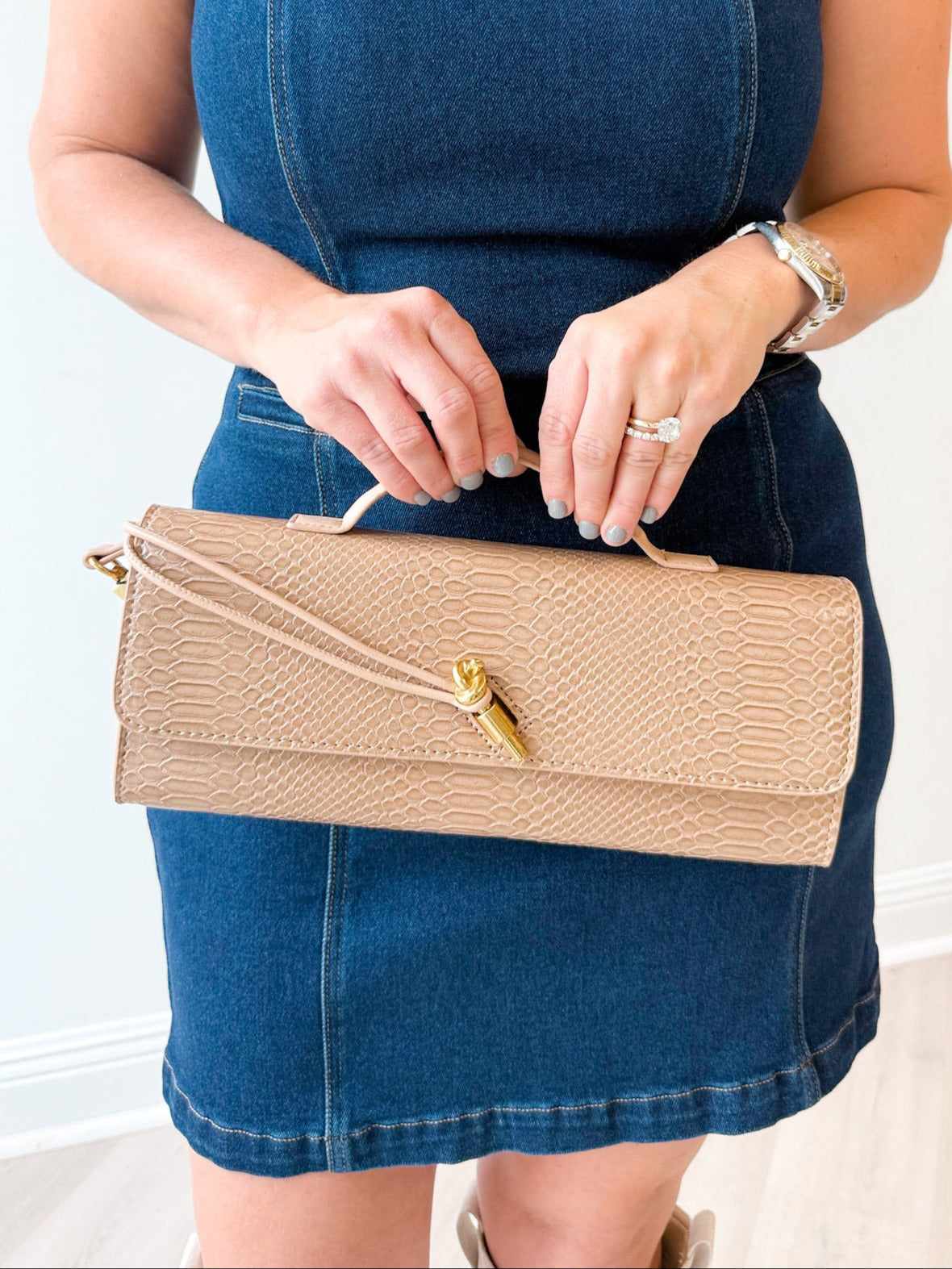 Bull Clutch Beige