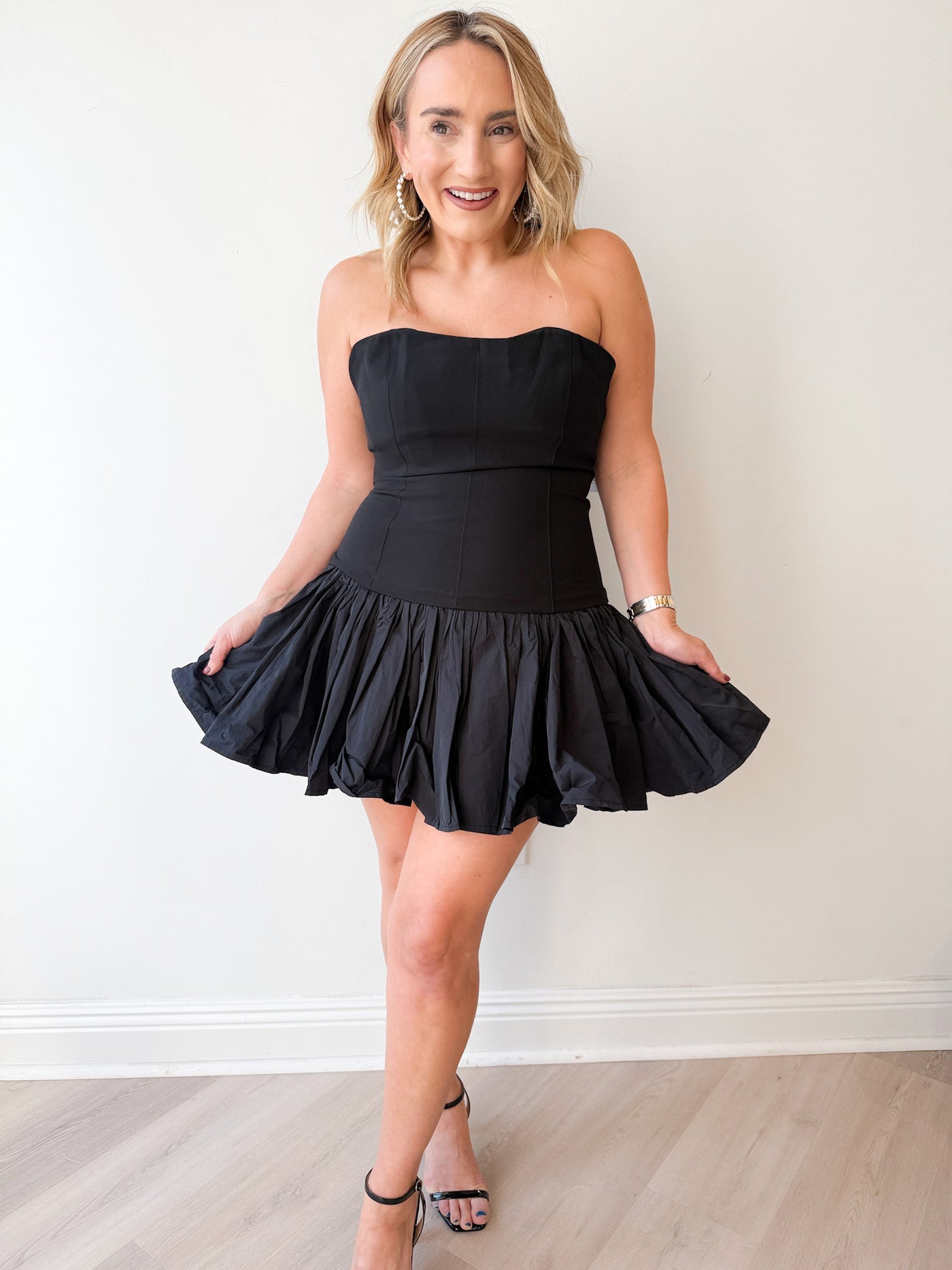 Emmie Ruffle Tube Mini Dress