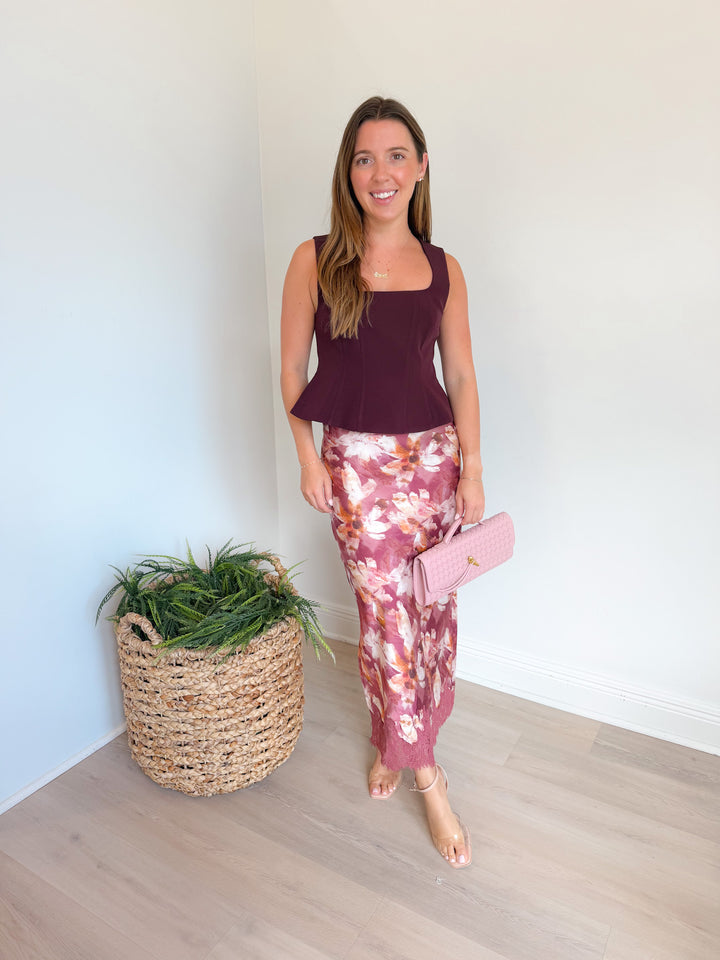 Gisele Floral Midi Skirt