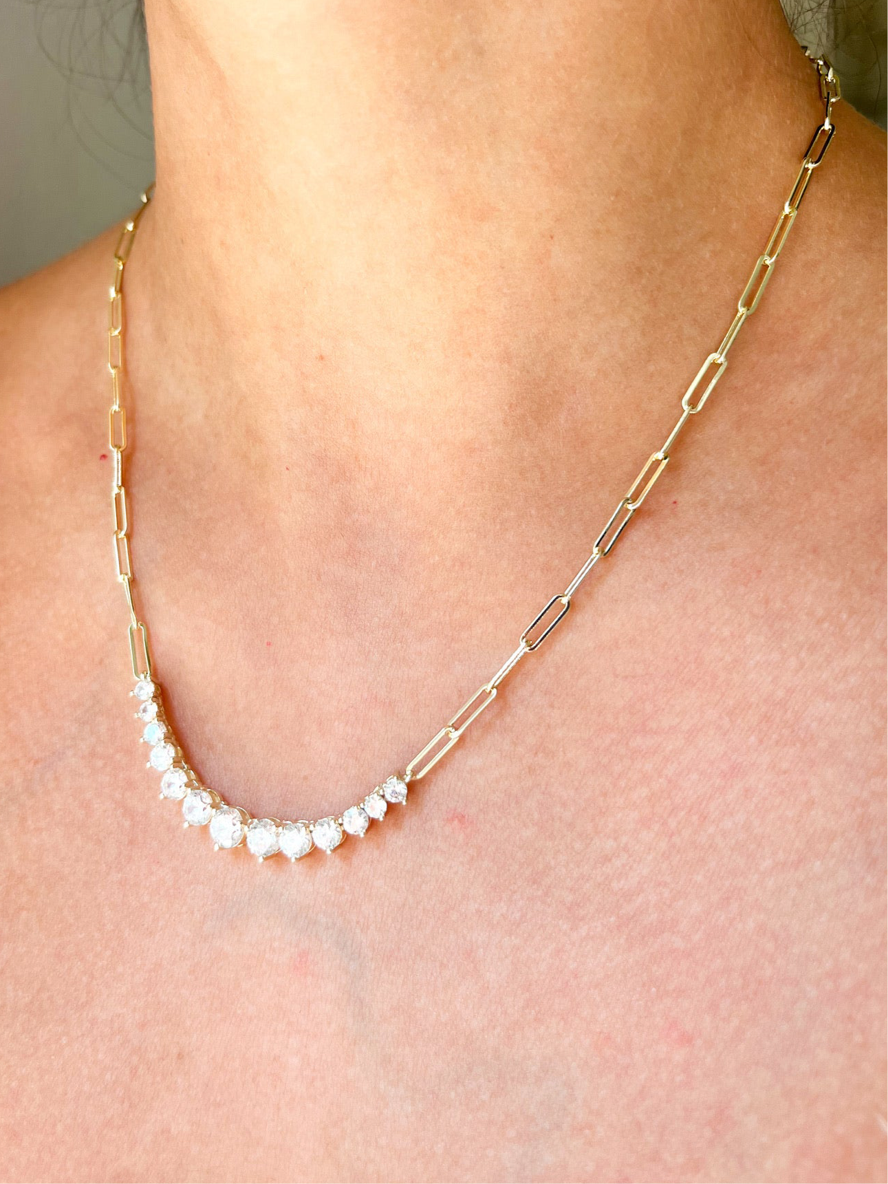 Not Your Basic Graduated Samantha Tennis Necklace