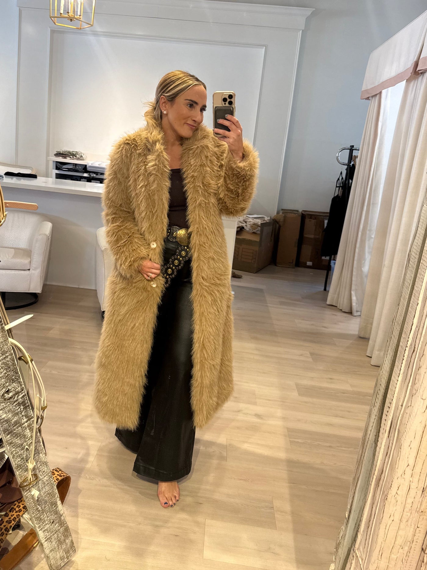 Yellowstone Faux Fur Coat