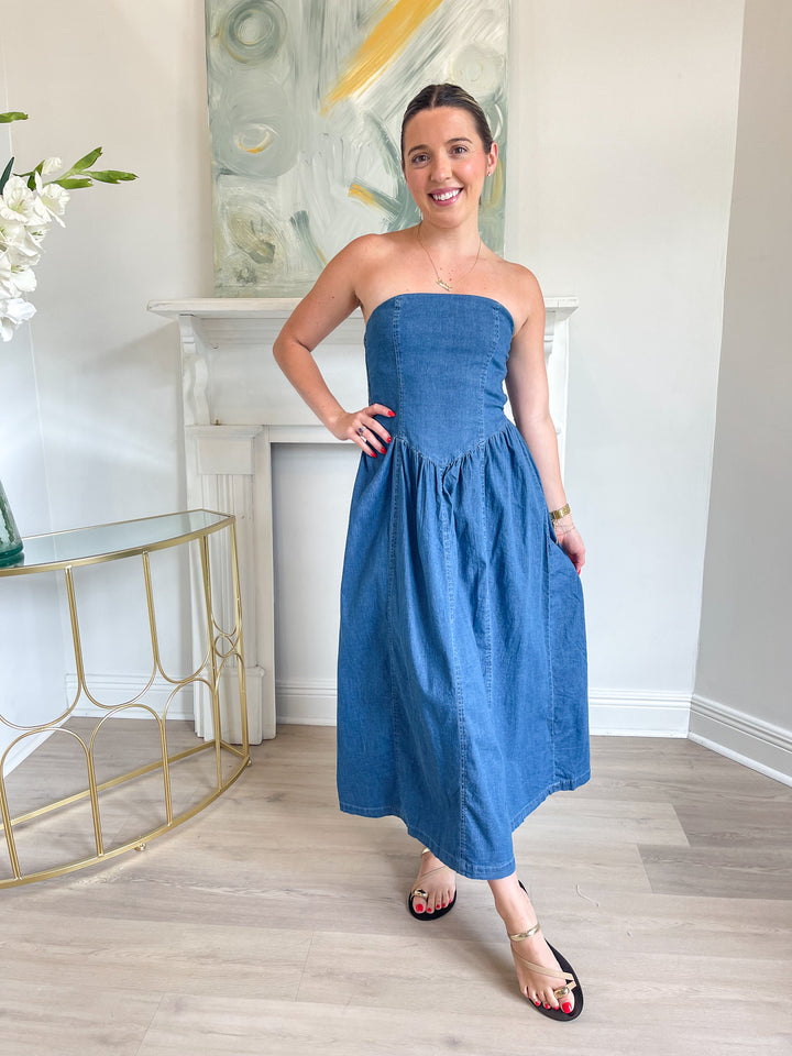 Deidre Denim Midi Dress