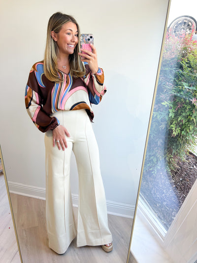Wide Leg Pants Stone