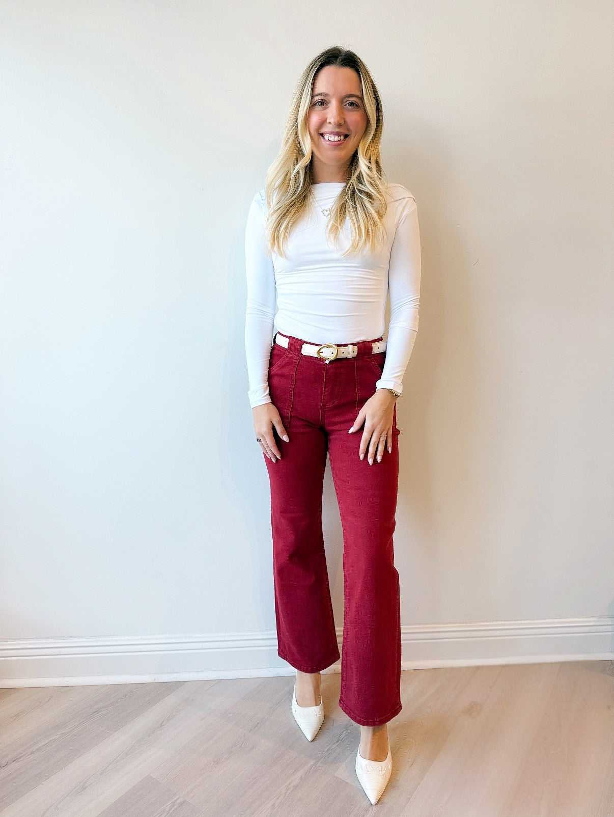 Alain Long Sleeve Top white