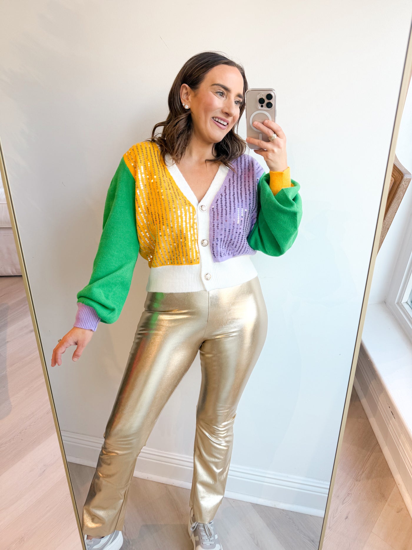 Mardi Gras Sequin Cardigan