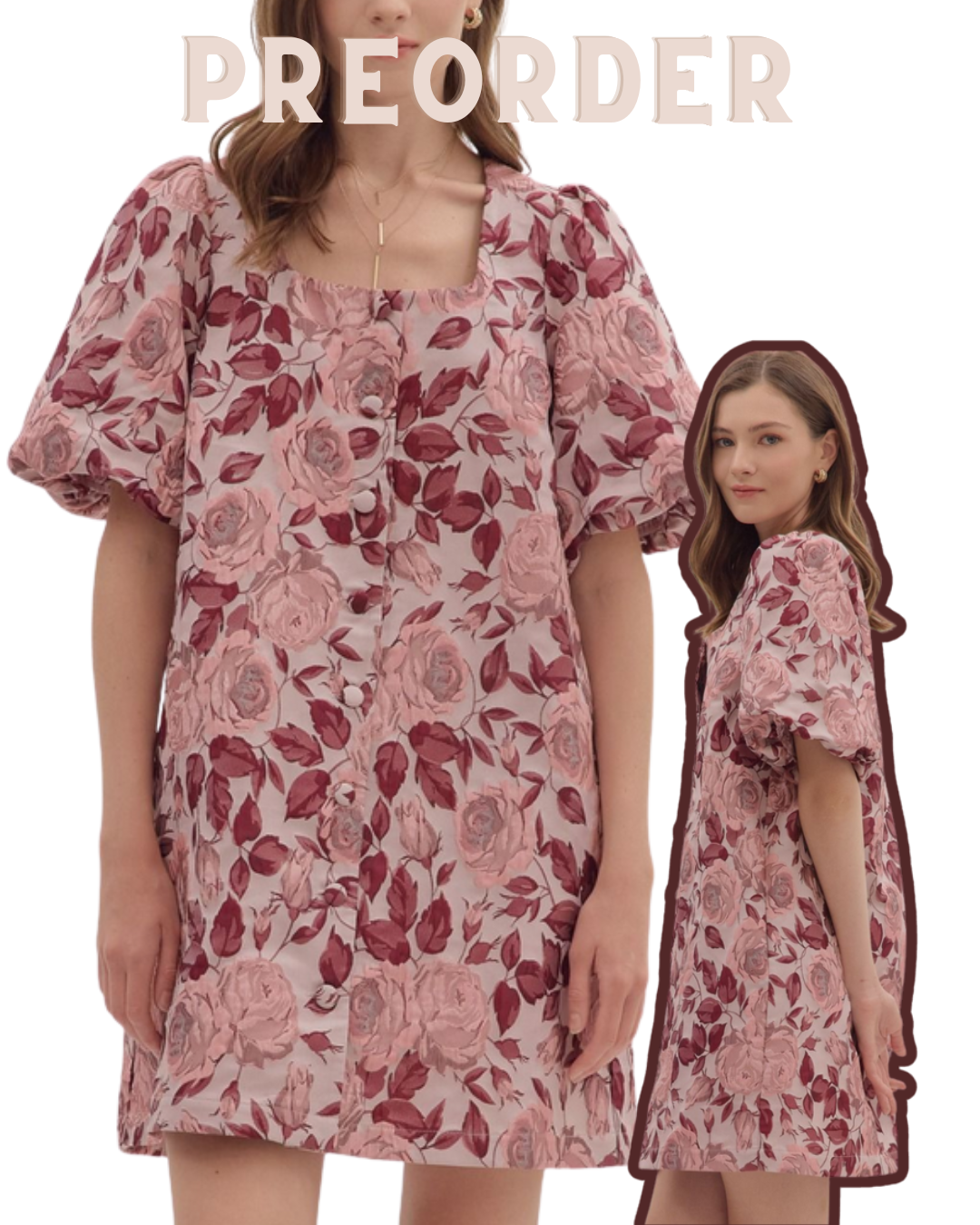 Fiona Puff Sleeve Floral Dress