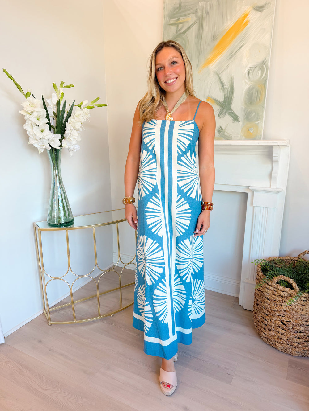 Blue Laggon Dream Woven Maxi Dress