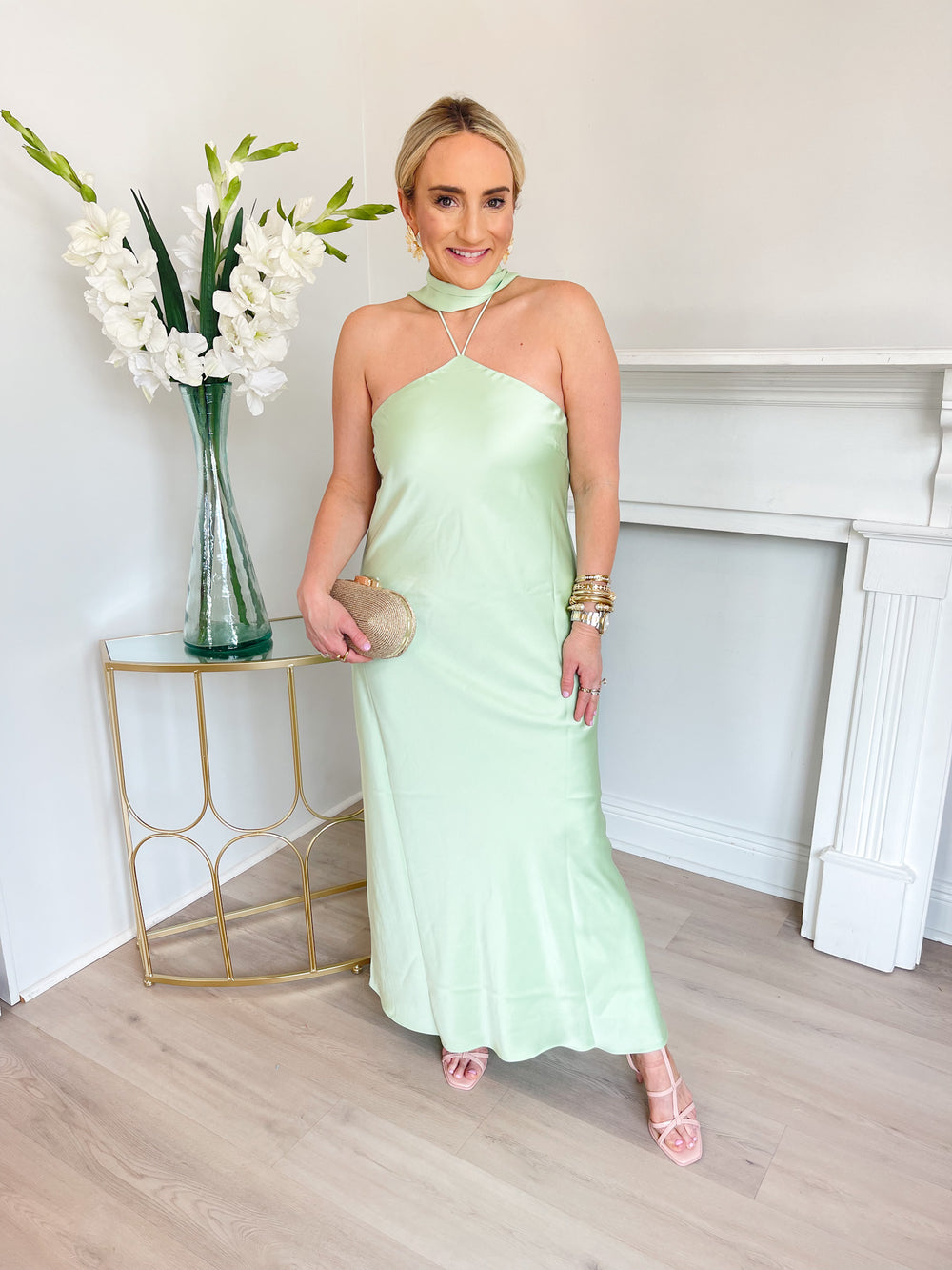 Devon Halter Scarf Dress