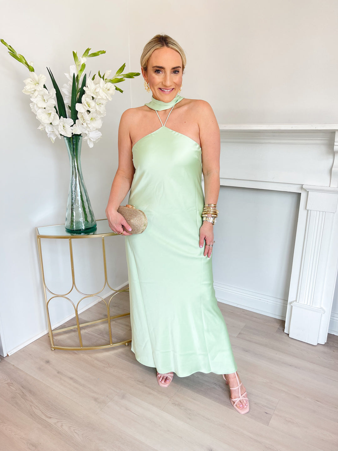 Devon Halter Scarf Dress