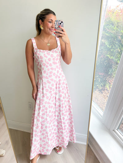 Floral Square Neck Maxi Dress