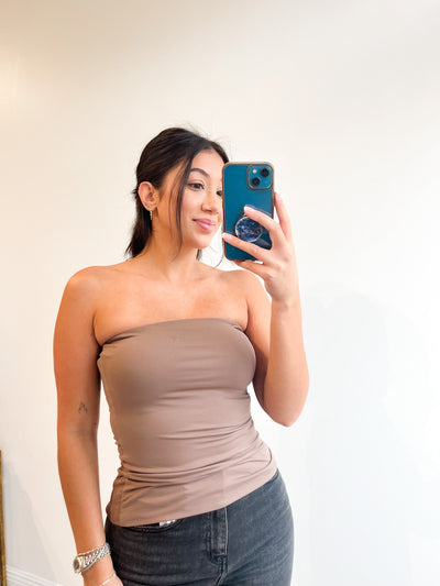 Badia Tube Top Clay Taupe