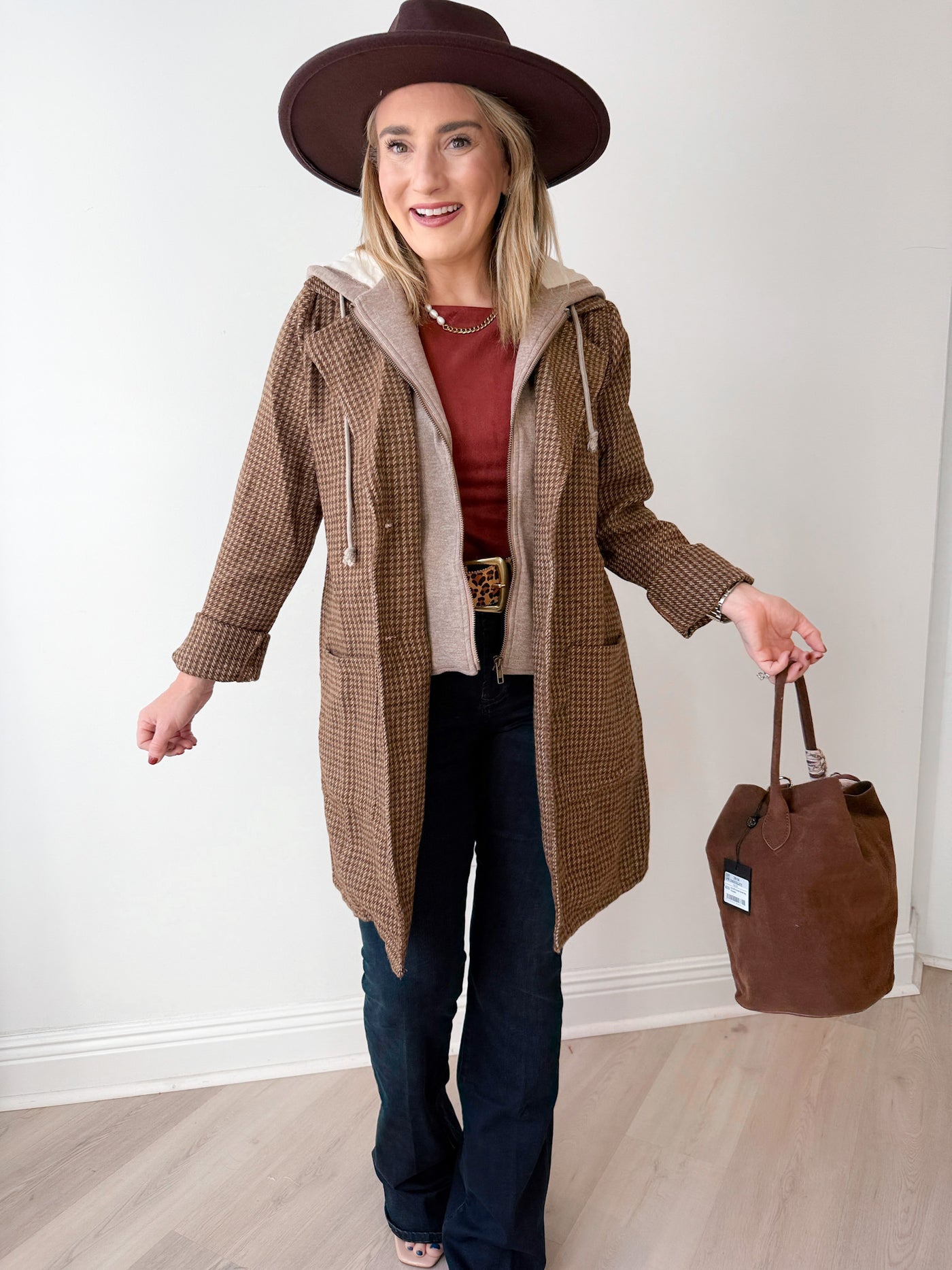 Daniely Detachable Hoodie Two-fer Coat