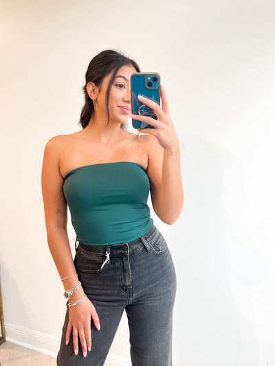 Badia Tube Top Dark Hunter Green