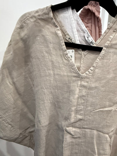 Linen Front Seam Top