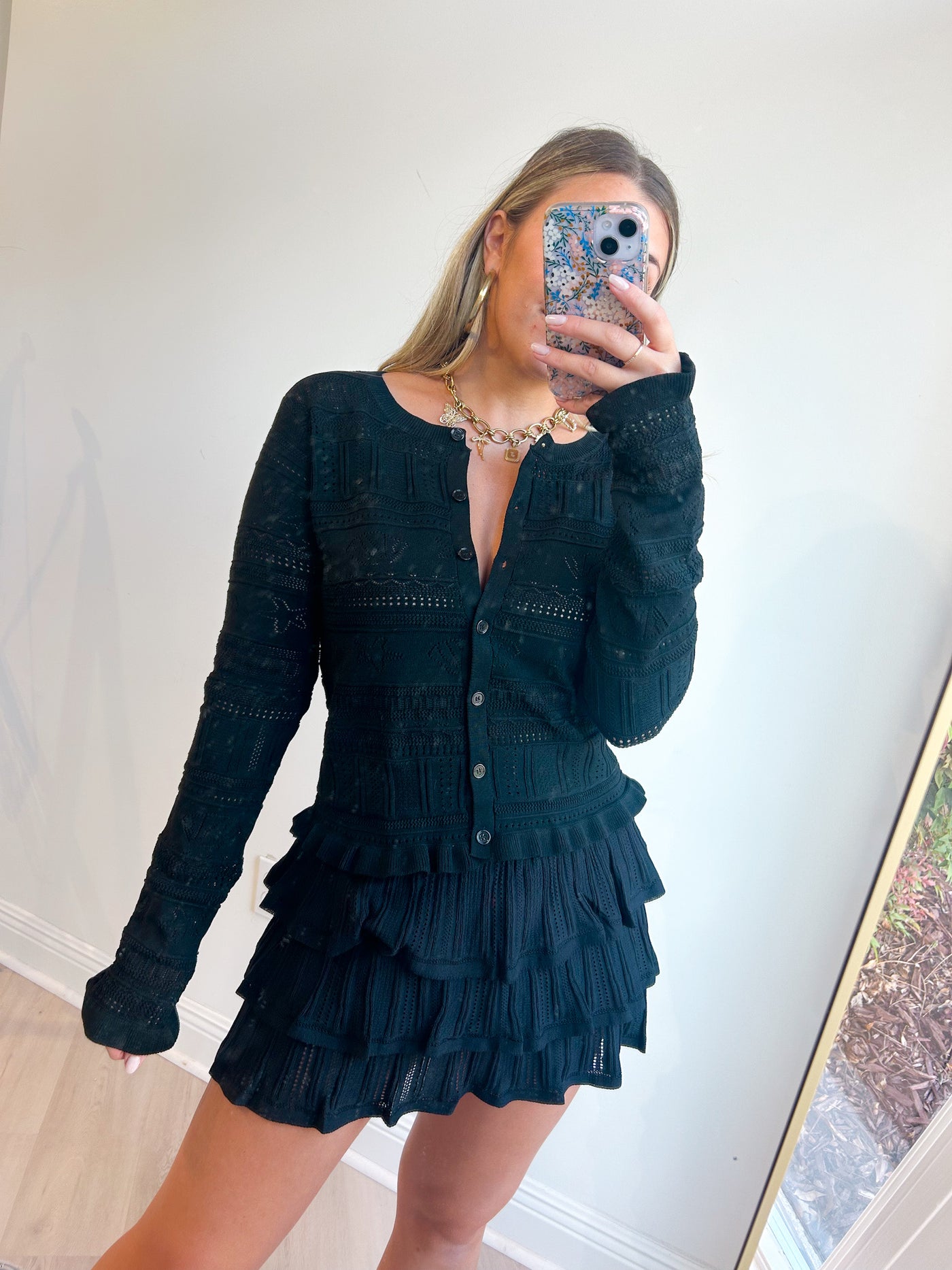 Lucy Pointelle Knit Cardigan