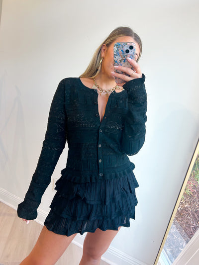 Lucy Pointelle Knit Cardigan