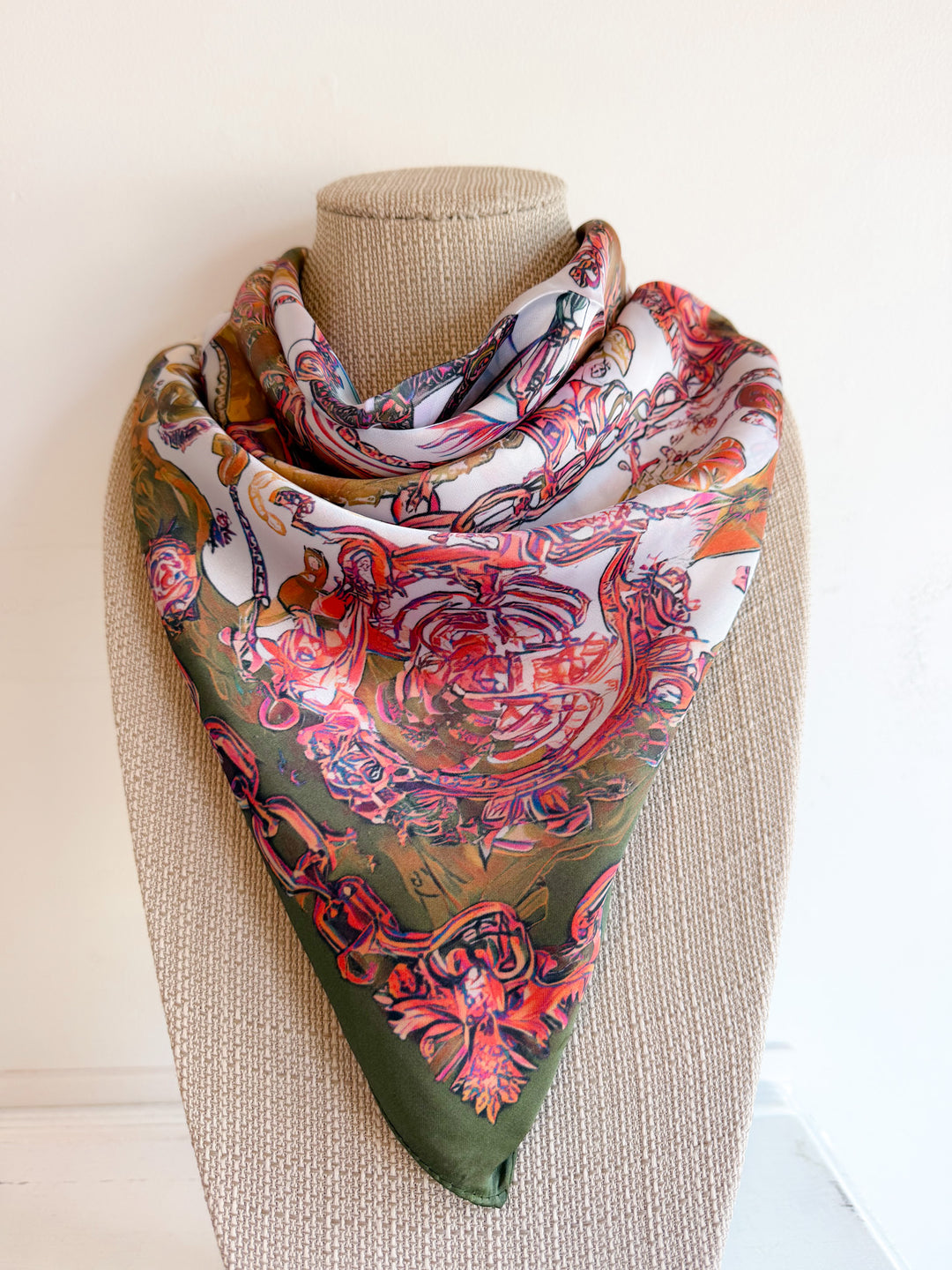 Halley Scarf Ferme Chain Olive