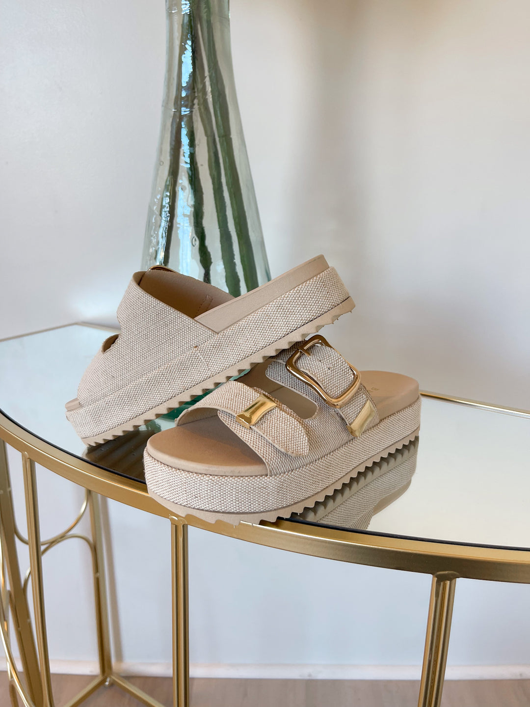 New York Sandal Beige Linen