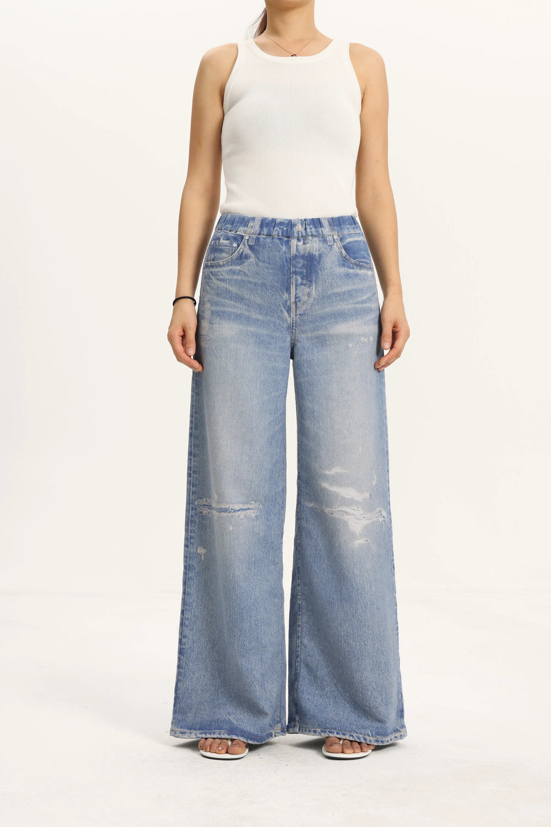 New York Wide Leg Faux Jean