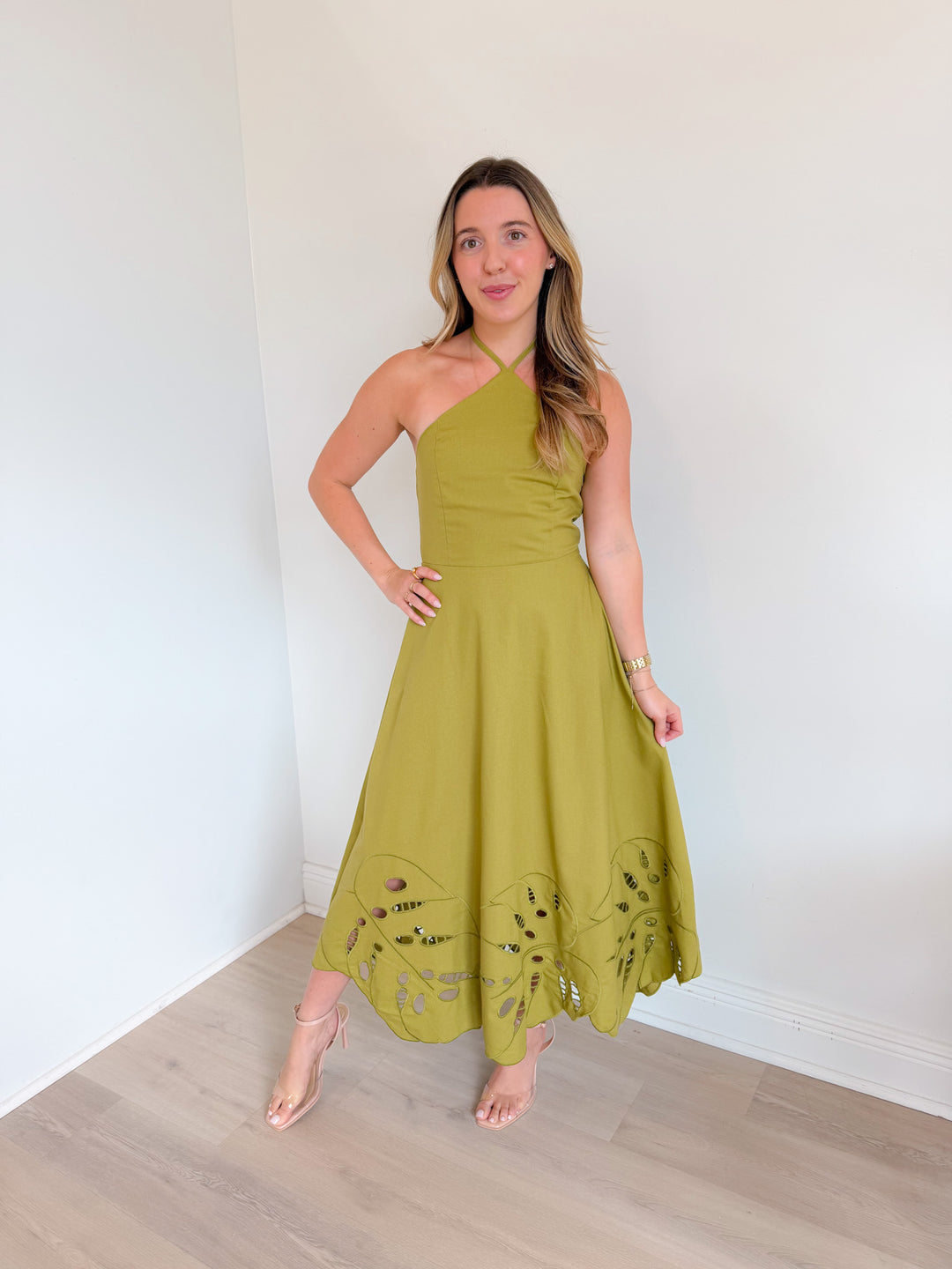 Monica Halter Midi Dress