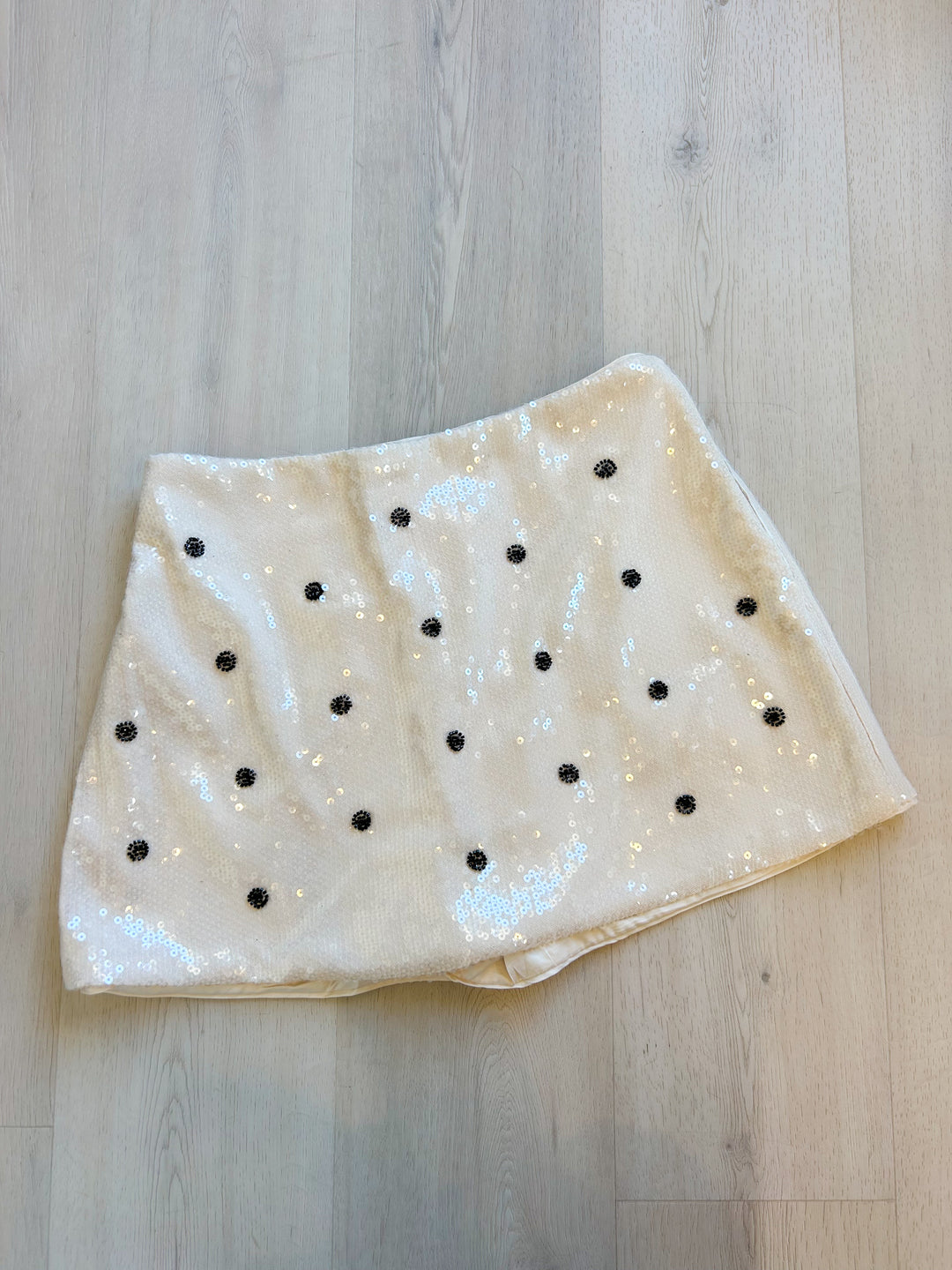 Pearl Polka Dot Beaded Skort
